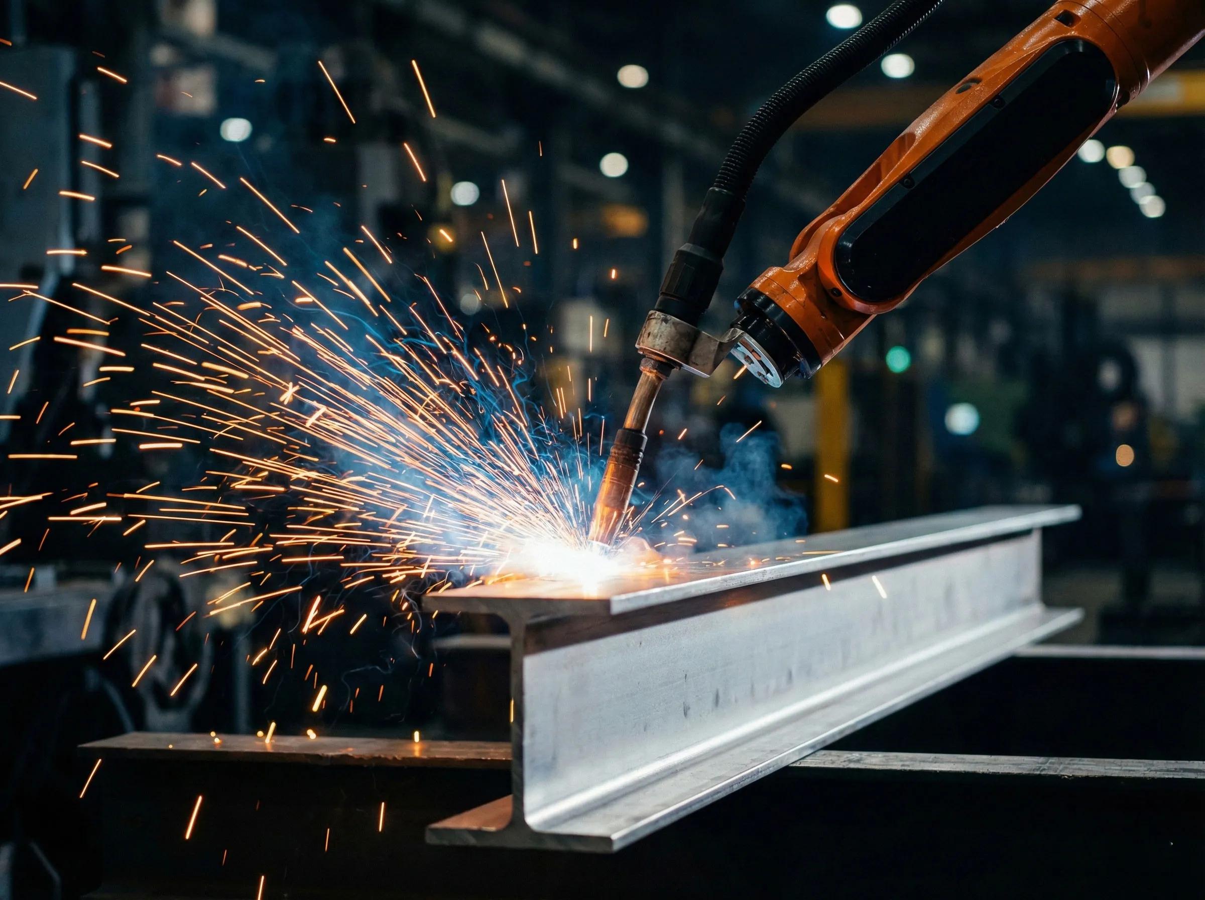 Structural steel frame fabrication